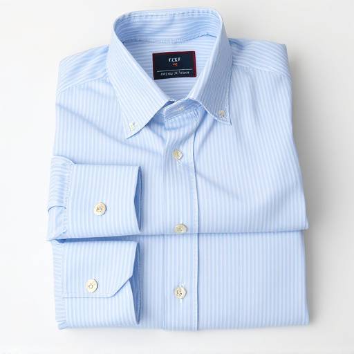 A selection of impeccably folded custom business shirts in various fine fabrics.