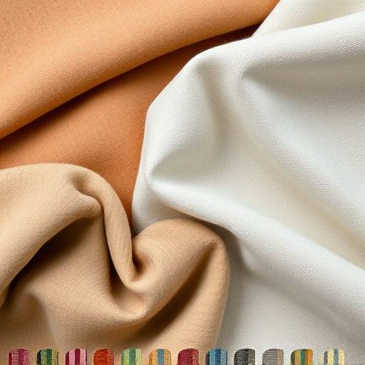An array of high-quality fabric swatches, including wool, cashmere, silk, and linen, beautifully arranged.
