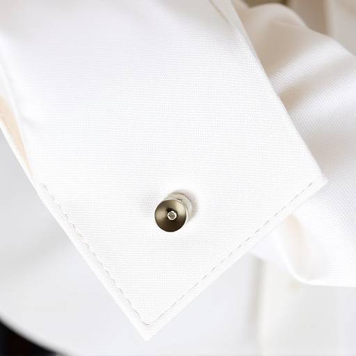 Close-up of elegant French cuffs with cufflinks